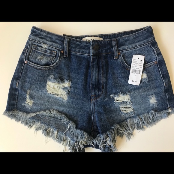 *SOLD* Pacsun festival cut denim shorts - Picture 1 of 3
